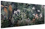 Obraz - Maľovaný vzor džungle (120x50 cm)
