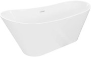 Mexen Dora, voľne stojaca vaňa 170 x 75 cm, biela, biely prepad, 52071707500-20