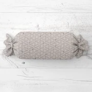 Biante Vankúš valec bonbon Sandra SA-628 Sivobéžová mozaika na bielom 15x40 cm