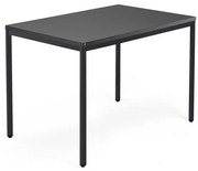 Kancelársky pracovný stôl QBUS, 1200x800 mm, čierna/čierna