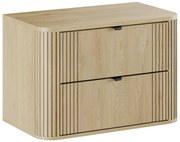 Závěsná skříňka pod umyvadlo Ovalia s deskou 80 cm dub Cremona