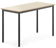 Stôl SONITUS, 1200x600x760 mm, HPL - breza, antracit