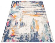 Koberec DENVER G039A FAA - biely, tmavomodrý