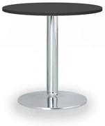 Konferenčný stolík ZEUS II, priemer 60 cm, chrómovaná podnož, grafit
