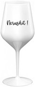 NERUSHIT! - biely nerozbitný pohár na víno 470 ml