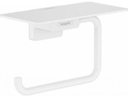 Hansgrohe Hansgrohe AddStoris - Držiak na toaletný papier s poličkou, biela matná 41772700