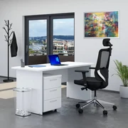 Zostava kancelárskeho nábytku Visio 1, 160 cm, biela