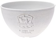 Plastový obal na kvetináč Paris, biela, 24,5 x 14 cm
