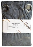 Záves na krúžkoch Velvet Justi YX514/6 135x250 cm sivý