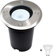 LED Vonkajšie nájazdové svietidlo 1xGU10/6W/230V IP67 matný chróm