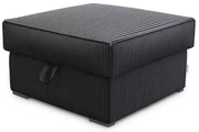 Čierny taburet SMART COSARO s úložným priestorom 65x65 cm