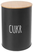 Orion Plechová dóza na cukor BLACK
