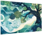 Obraz – Zelená koruna stromu života (90x60 cm)