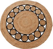 Koberec Jute, (fi) 120 cm, hnedá/čierna
