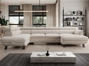 Sedacia súprava Raven XL, krémová látka, tvar ľavé U%