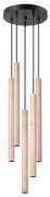 Sollux SL.1270 - Luster na lanku PASTELO 5xG9/8W/230V drevo