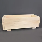 AMADEA Drevené koryto na kvetináč z masívneho dreva, 60x25x20,5 cm