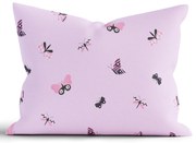 Bavlnená obliečka na vankúš Renforcé 70 × 90 cm - Motýlikovia ružové