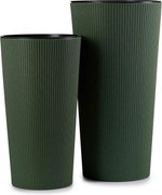 PLASTOVÝ KVETINÁČ URBANIKA ECO SADA 2KS 57X30 CM+46,6X25,5 CM ZELENÁ
