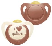 NUK Latexový cumlík NUK For Nature 0-6m 2 ks červená