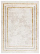 Koberec DUKE 51523 krémový / zlatý, rám / strapce
