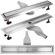 Rea NEOX Superflow, odtokový sprchový žľab 90 cm, brúsená oceľ, REA-G2708