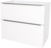 Mereo Mailo, kúpeľňová skrinka 81 cm, chróm madlo, Multidecor, Biela Arctic, MER-CN591SBIAA