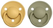 BIBS De Lux cumlíky, kaučuk 2ks - veľkosť 1 - Honey bee Olive