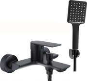 Rea Urban, vaňová batéria s bodovou ručnou sprchovou sadou, čierna, REA-B9910