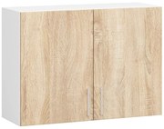 Kuchynská závesná skrinka Š 80 cm D2 Artus biela/sonoma