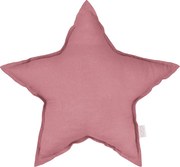Ľanový vankúš hviezda sýto ružová 50 cm