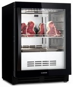 Klarstein Steakhouse Pro 98 Onyx, chladnička na zrenie mäsa, 1 zóna, 98 l, 1-25°C, dotykový displej, panoramatické okno