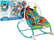 LEAN Toys Detské hojdacie kreslo 2 v 1 Zvuky Vibrácie Dinosaury