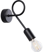 Sollux SL.1433 - Nástenná lampa LOOP 1xE27/15W/230V čierna