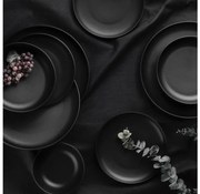 24-dielna jedálenská súprava, čierna, porcelán