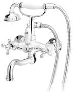 F-Design Lacrima, vaňová batéria s ručnou sprchovou sadou, chróm lesklý-biela, FD1-LRA-11-11