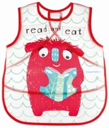 Canpol babies Plastový podbradník/zásterka s vreckom Monsters - červená