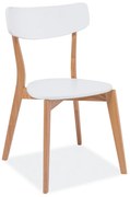 Jedálenská stolička Mosso, biela / dub