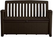Záhradná lavica s úložným priestorom PATIO - hnedá