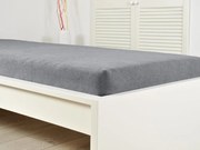 Froté plachta do detskej postieľky EXCLUSIVE 70x140 cm sivá