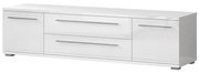 TV stolík Piano TV180-2K2FV/PN-70/KA/70 lakované crystal white