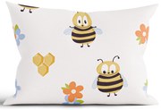 Bavlnená obliečka na vankúš Renforcé 50 × 70 cm - Čmeliak od medu
