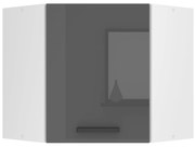 Kuchynská skrinka Belini Premium Full Version horná rohová 60 cm šedý lesk