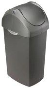 Kôš s hojdacím vekom 60 l šedý plast, sivá