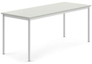 Stôl SONITUS, 1800x700x720 mm, HPL - šedá, biela