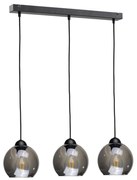 Luster na lanku UNO 3xE27/60W/230V čierna/dymová