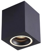 Stropné svietidlo Bima Ring Square, 1x čierne kovové tienidlo