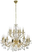 Candellux Zlatý krištáľový luster Maria Teresa pre žiarovku 18x E14 30-94615