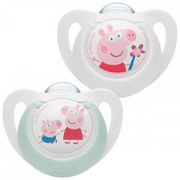 Cumlík NUK Star Peppa Pig 6-18m  2 ks, vel. 6-18 m