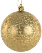 VIANOČNÁ BANKA NA STROMČEK SADA 4 KS (FI) 8 CM ZLATÁ